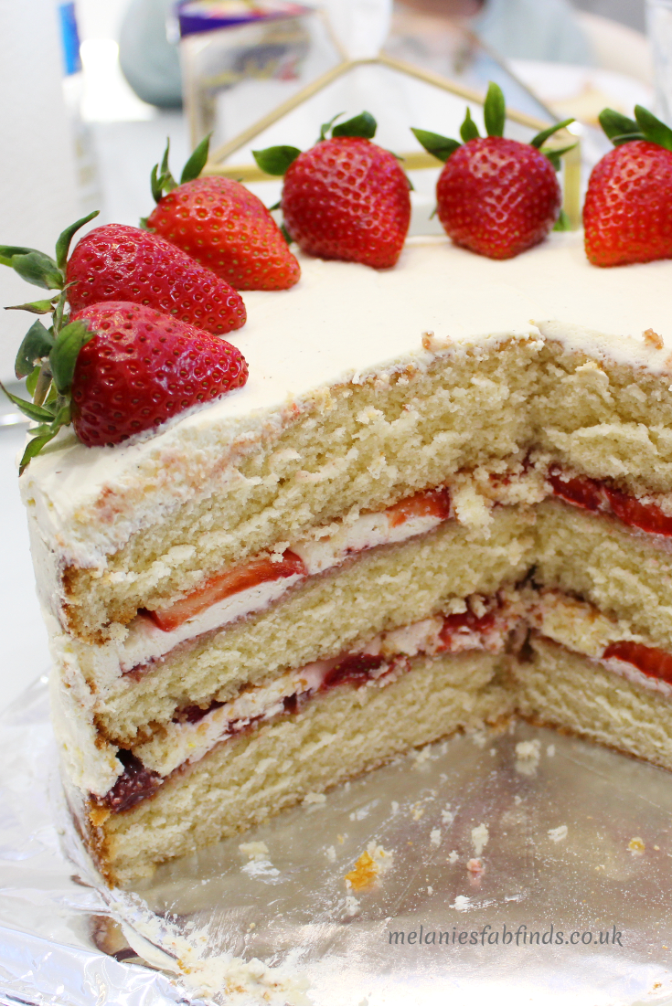Strawberry and Vanilla Sponge Cake - Melanie's Fab Finds